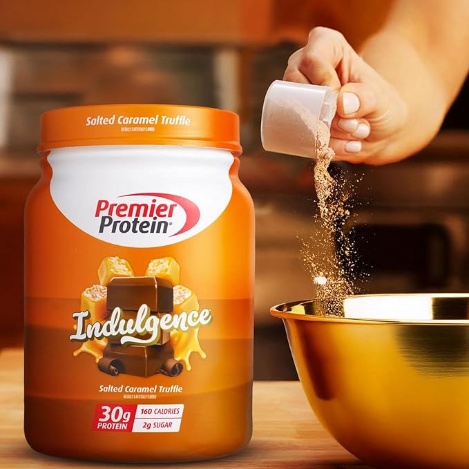 Premier Protein Powder Indulgence Salted Caramel Truffle 30g Protein 160 Calories 2g Sugar Gluten Free (17 Servings)