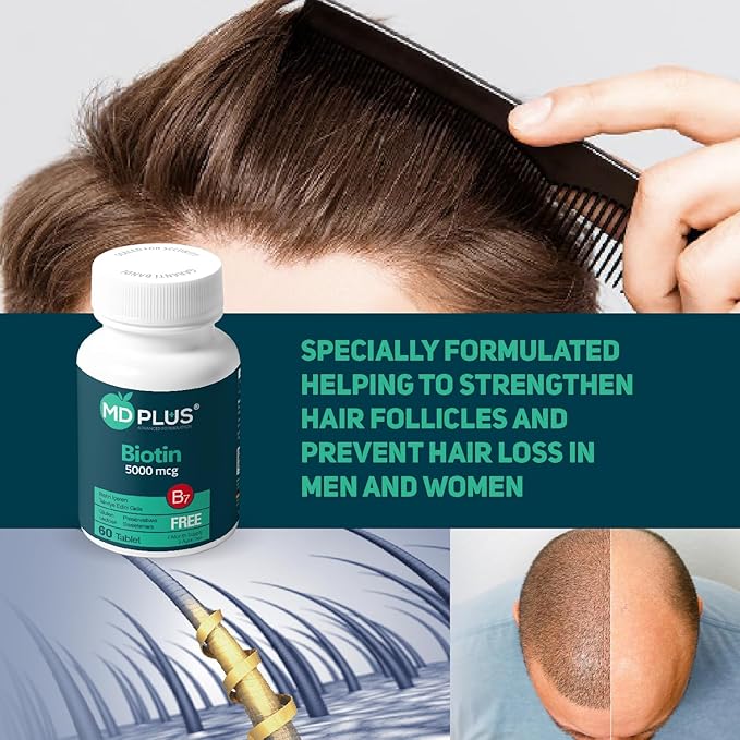 Md Plus Advanced Hair Biotin 5000 Mcg 60 Tablet