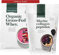 Natural Force Grass Fed Organic Whey Unflavored A2 Protein Powder 5 LB Clean Marine Collagen Powder 11.7 OZ