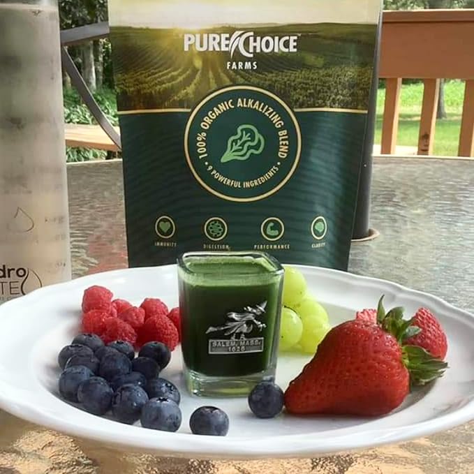 Organic Greens Superfood Powder USA Grown - Kale Wheatgrass Broccoli Astragalus Spirulina &amp Chlorella USA Grown (10.6 oz 1 Month Supply)