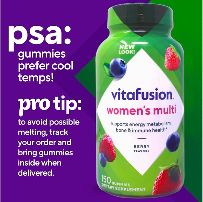 Vitafusion Womens Complete Multivitamin Adult Gummies Mixed Berries - 150 Ea 3 Pack