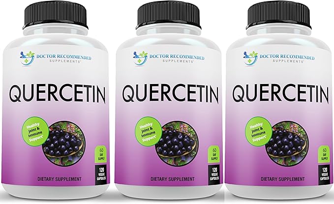 DOCTOR RECOMMENDED SUPPLEMENTS Quercetin 1000mg Per Serving - (Vegan Non-GMO) (120 Veggie Capsules Pack of 3)