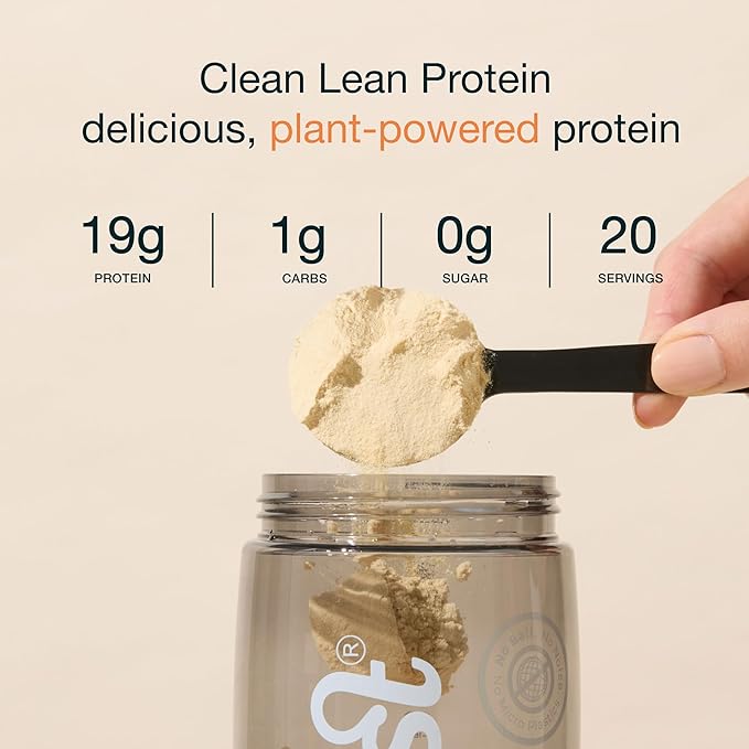 Nuzest Vegan Protein Powder – Clean Lean Protein Salted Caramel – 21g Pea Protein Isolate 1.1lb (20 Servings) – Plant-Based Protein Shake Mix with 24oz Shaker Bottle