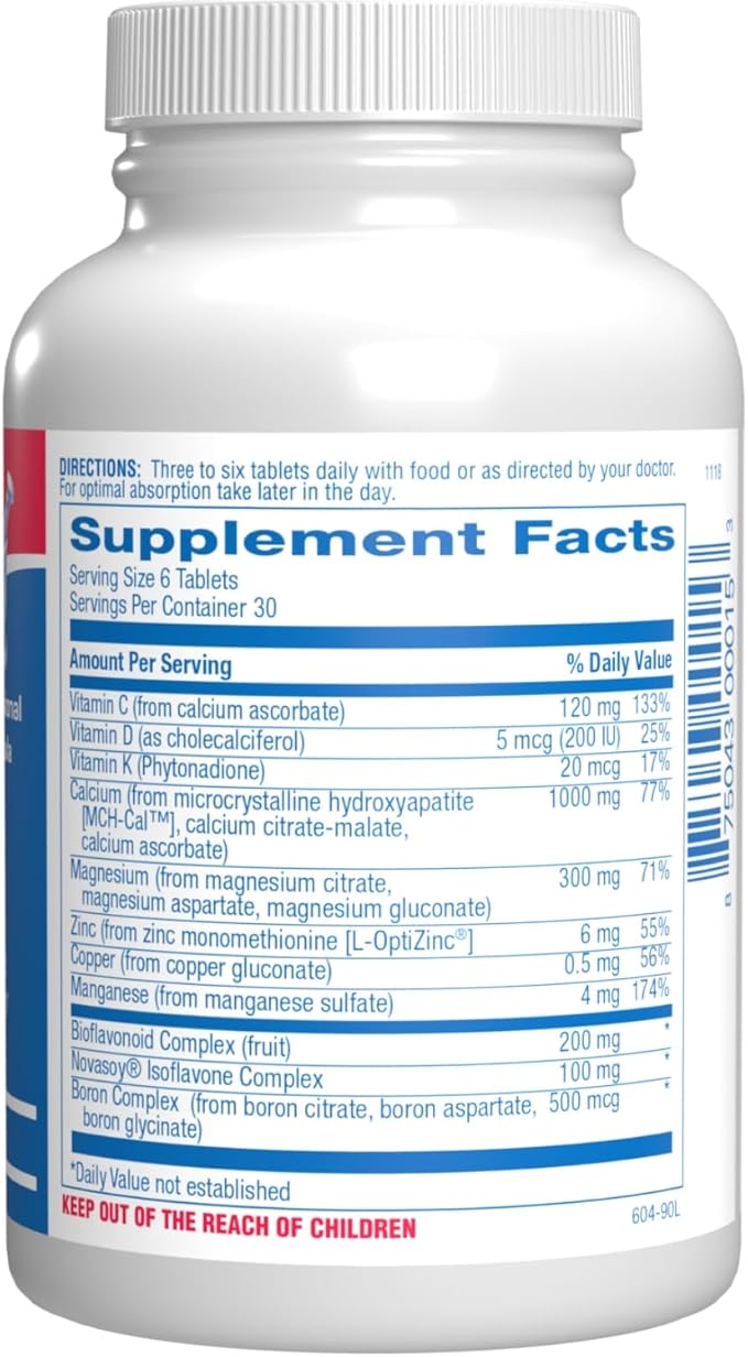 Clinical Calcium Complex Bone Supplement - Restorative Calcium Magnesium Zinc D3 Supplement for Bone Health Strength &amp Density Support with Antioxidant Bioflavonoids - High Absorption - 15 Serving
