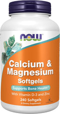 NOW Foods Calcium &amp Magnesium 240 Softgel (2 Pack)