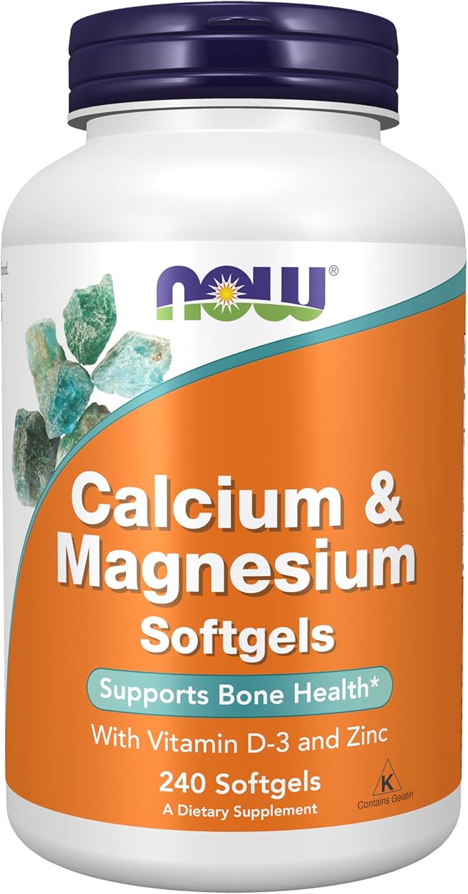 NOW Foods Calcium &amp Magnesium 240 Softgel (2 Pack)