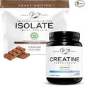 Muscle Feast Creatine + Isolate Big Bundle: 1 Creatine Powder (Unflavored 2lb) + 1 Whey Protein Isolate (Chocolate 5lb) | Premium Supplements Vegetarian Gluten Free