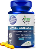Vegan Omega 3 Supplement – Algae Omega 3 with DHA EPA DPA – Vegan Capsules from Algal – Fish Oil Alternative – Plant-Based Algae Oil Formula – Non-GMO Carrageenan-Free (180 Capsules 3 Month Supply)