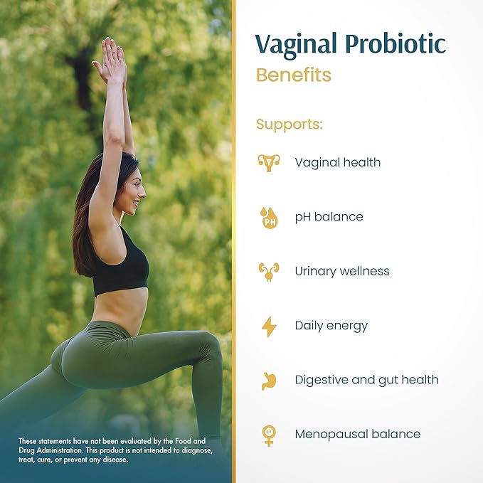 Vykee Nutrition Vaginal Probiotics Capsules - Supplements for Vaginal Health and pH Balance - Vegan Non GMO Gluten Free - 20 Billion CFU 60 Count