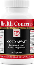 Health Concerns Cold Away - Immune Support &amp Defense - Vitamin Supplement for Flu Relief &amp Colds - Immunity System Booster - Licorice Root Dong Quai Chinese Skullcap &amp Andrographis - 90