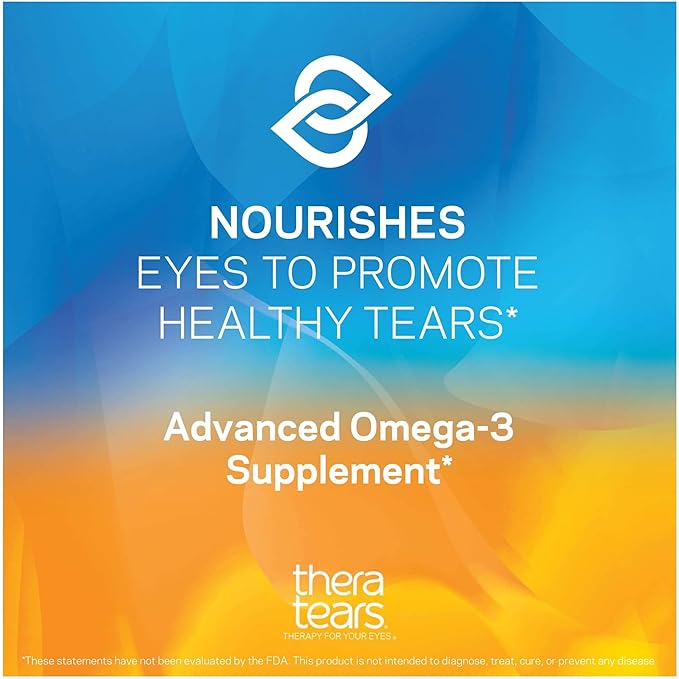 TheraTears Omega 3 Supplement 1200mg 90 ct (Pack of 1) &amp SteriLid Eyelid Cleanser and Face Wash for Irritated Eyes 2 fl oz Spray