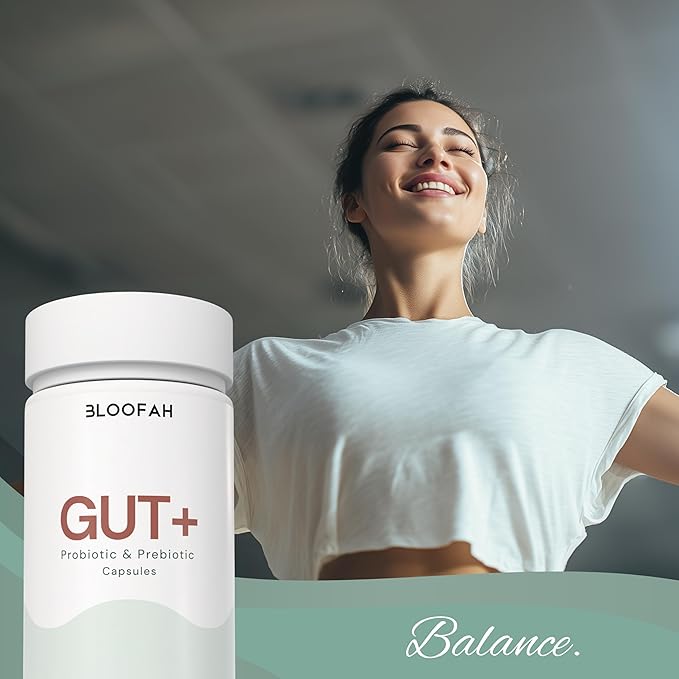 Gut+ Probiotic &amp Prebiotic Capsules for Women – 50 Billion CFU 18 Strain Formula with Cranberry Extract – Daily Gut Digestive &amp Balance Support – Clean Label Supplement – 120 Capsules