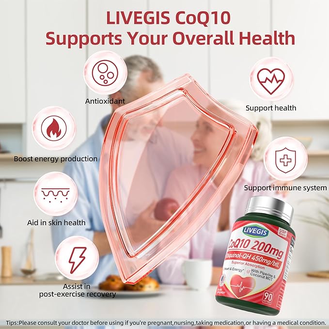 CoQ10 200mg Softgels Ultra CoQ10 Ubiquinone 200mg with Coconut MCT Oil 5X Superior Absorption Coenzyme Q10 Ubiquinol and Supplements - 90 Counts * 3 Packs