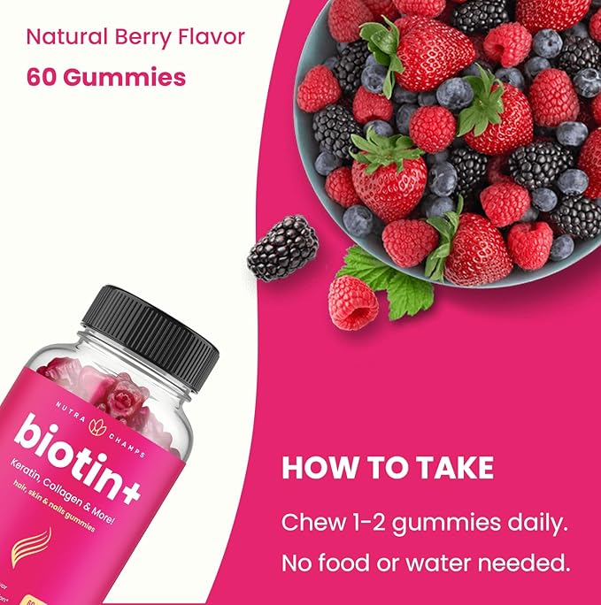 NutraChamps Biotin+ &amp Biotin. The Complete Duo for Hair Skin and Nails.
