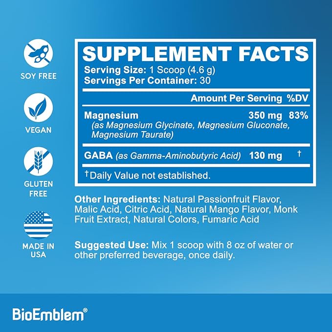 BioEmblem Vitamin D3 K2 Capsules and Triple Magnesium Powder Drink