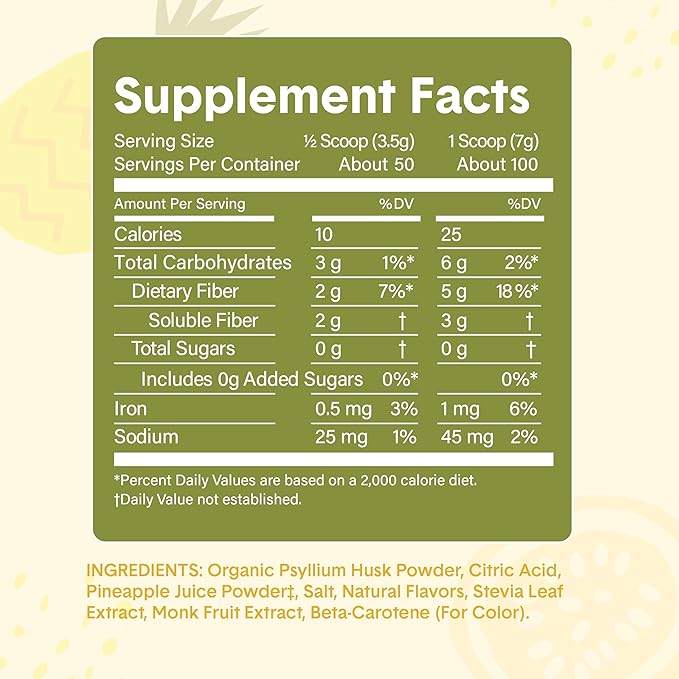 Bellway Super Fiber Powder + Fruit Pineapple Passion Fruit Super Fiber + Greens