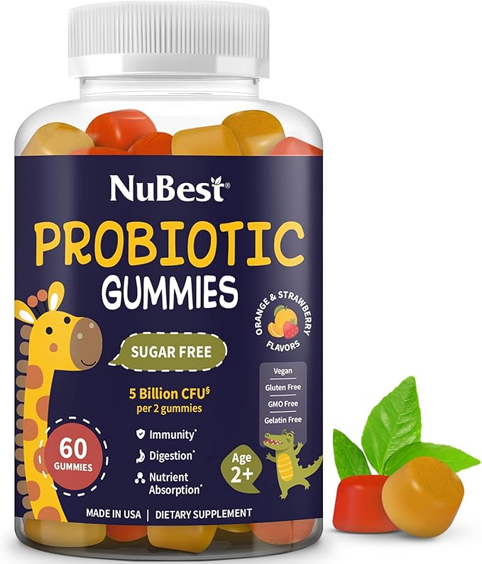 NuBest Tall 10+ &amp Probiotics Gummies Bundle - Bone Strength &amp Digestive Support for Kids &amp Teens