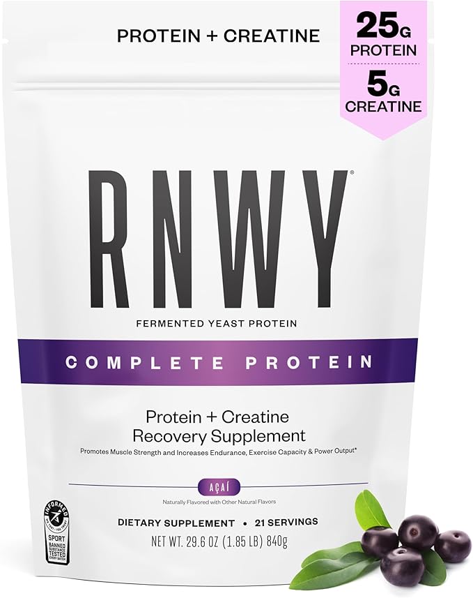 Complete Protein 25g Yeast Protein + 5g Creatine Monohydrate Vegan Dairy-Free Informed Sport Certified Post-Workout Recovery for Endurance Athletes Chocolate 21 Servings