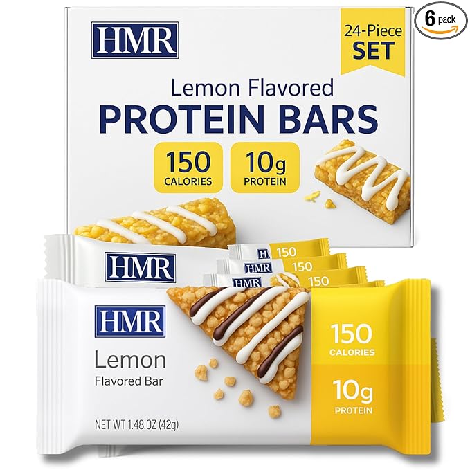 HMR Bar Lemon Protein Bar | 10g of Protein | Nutritious Snack to Support Weight Maintenance | Low Calorie Dessert | | 24 Count