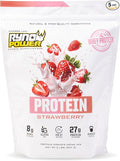 Ryno Power All Natural Whey Protein 2lb (20 Servings) 'Strawberry' - 100% Whey Protein Blend &amp No Fillers - Non GMO