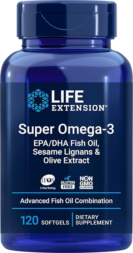 Super Omega-3 Fish Oil Sesame &amp Olive Extract with Multi-Vitamin &amp Mineral - 120 Softgels &amp 120 Tablets