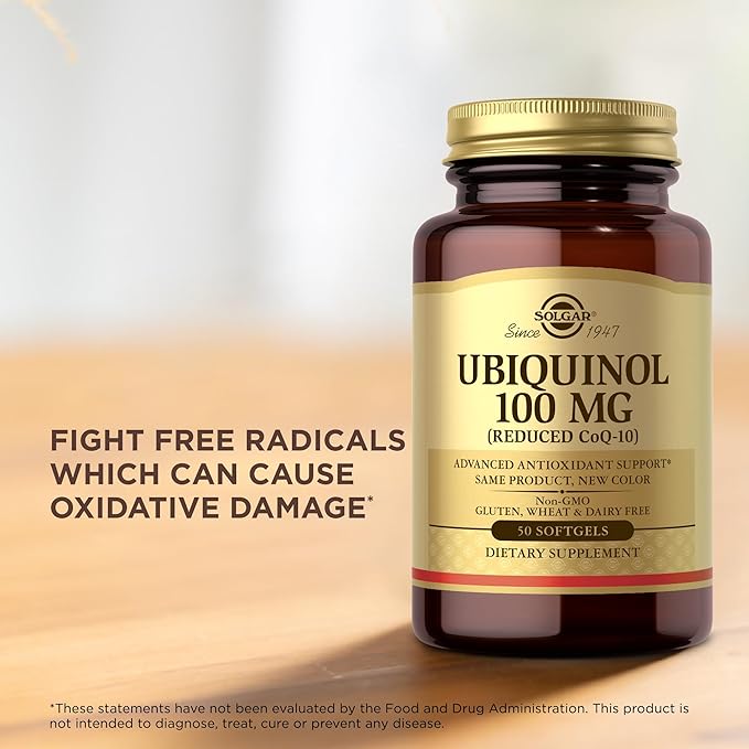 Solgar Ubiquinol 100 mg (Reduced CoQ-10) - 50 Softgels Pack of 2 - Advanced Antioxidant Support - Non-GMO Gluten Free Dairy Free - 100 Total Servings