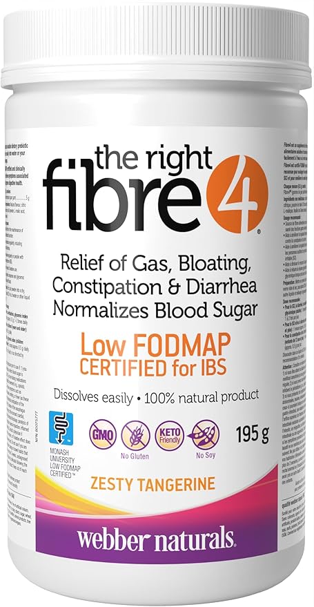 Webber Naturals Fibre 4 Zesty Tangerine 225 g Powder