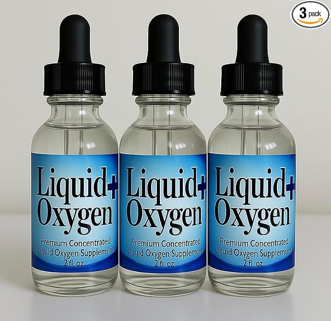 Liquid Oxygen Drops oxygenate The Body Boost Your Energy purify Water and Assist Overall Health Pack 3 Frascos allNatural