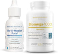 Biotics Research Bio-D-Mulsion Forte Vitamin D3 for Bone Immune &amp Heart Health + Biomega-1000 Omega-3 Fish Oil for Heart Brain &amp Immune Support – 1 fl oz &amp 90 Softgels