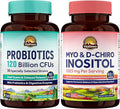 Vitalitown Probiotics &amp Inositol Bundle - 120 Billion CFUs 36 Strains + Prebiotics &amp Digestive Enzymes + Myo-Inositol &amp D-Chiro Digestive Health Immune &amp Hormone Balance for Men &amp