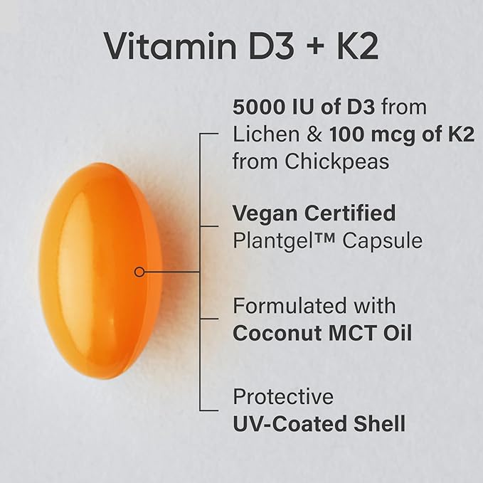 Sports Research Vitamin D3 K2 with Coconut Oil Ashwagandha Softgels with Coconut MCT Oil &amp Double Strength L-Theanine Supplement - Suntheanine Softgels for Focus Relaxation &amp Alertness