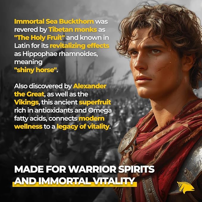 Immortal Sea Buckthorn Capsules – Ancient Power Modern Vitality for Men and Women with Omega 3 6 7 9 and Antioxidants for Radiant Skin Energy &amp Immune Support.