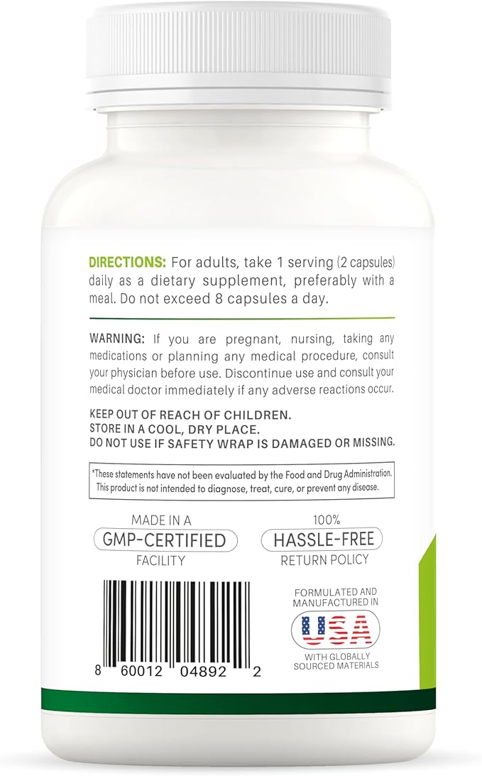 Pure CoQ10 Energy Support High Absorption with Bioperine 200 mg per Serving 60 Veggie Capsules Gluten-Free Non-GMO