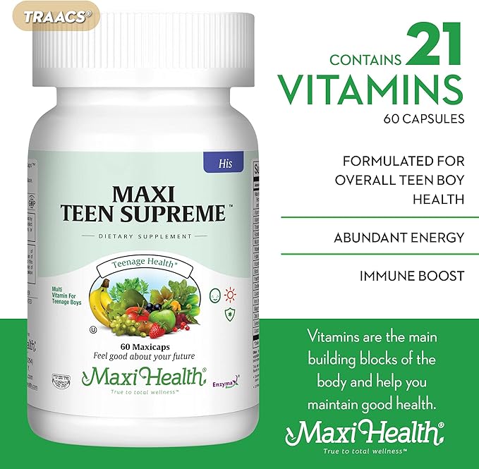 Girls &amp Boys Multivitamin Bundle with D3 Iron Calcium Biotin Digestive Enzymes – Multi Vitamins for Energy Immune &amp Mood Support – 60 Count Each
