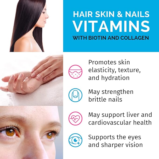 PrimeMD 4-in-1 Liquid Biotin Collagen Keratin Saw Palmetto Drops (3 Pack) Bundle - 25000mcg Hair Nails and Skin Vitamins for Women &amp Men - 2 Fl Oz Each Watermelon Flavor Gluten-Free Non-GMO