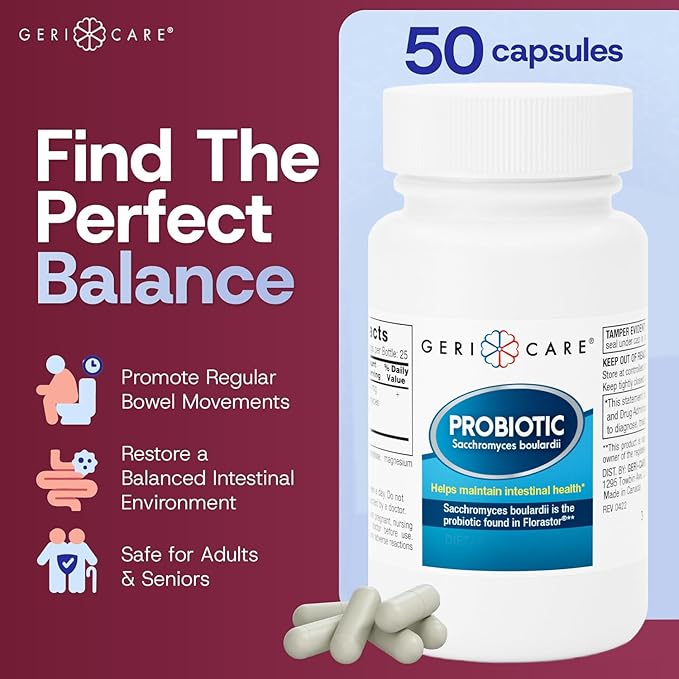 S. Boulardii Probiotic Saccharomyces Boulardii - Probiotics for Digestive Health for Women &amp Men 500mg Compare to The Active Ingredient in Florastor Probiotic Gut Formula (50 Capsules) (2 Pack)