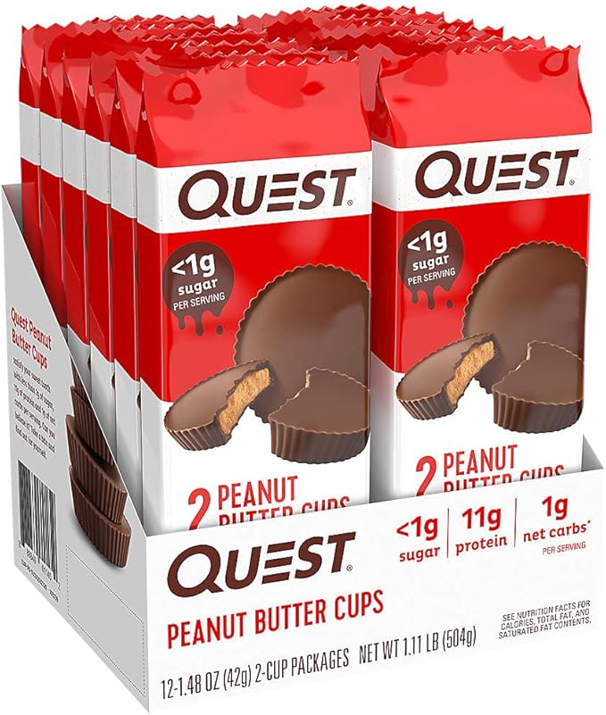 Quest Nutrition Ready To Drink Chocolate Protein Shake &amp High Protein Low Carb Gluten Free Keto Friendly Peanut Butter Cups 12 Count (Pack of 1) (total- 17.76 Ounce)