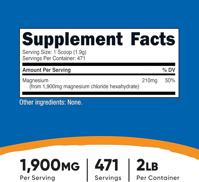 Nutricost Magnesium Chloride (2LBS) - Gluten-Free Vegetarian Non-GMO