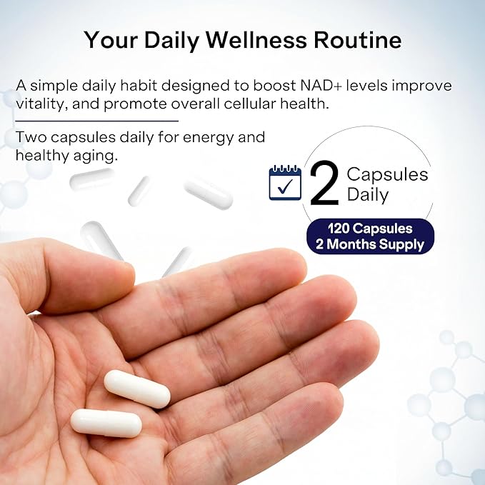 Liposomal NAD+ Supplement with Resveratrol - Nicotinamide Riboside 1000 Mg - NAD Supplements for Women &amp Men - NMN Supplement Alternative - Advanced NAD Resveratrol for Cellular Energy - 120 Capsu