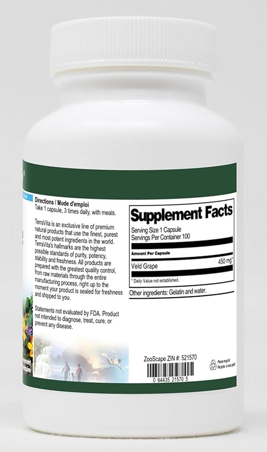 Veld Grape - 450 mg (100 Capsules ZIN: 521570)