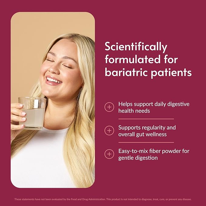 Bariatric Advantage Advanced Fiber - Powdered Formula Supports a Healthy Intestinal Environment and Aids Absorption of Calcium and Magnesium* - Unflavored - 30 Servings