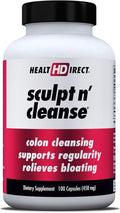 HEALTH DIRECT Sculpt n' Cleanse - Herbal Colon Cleanse for Digestive Health &amp Regularity - Natural Detox &amp Gut Flush Supplement - 100 Veggie Capsules