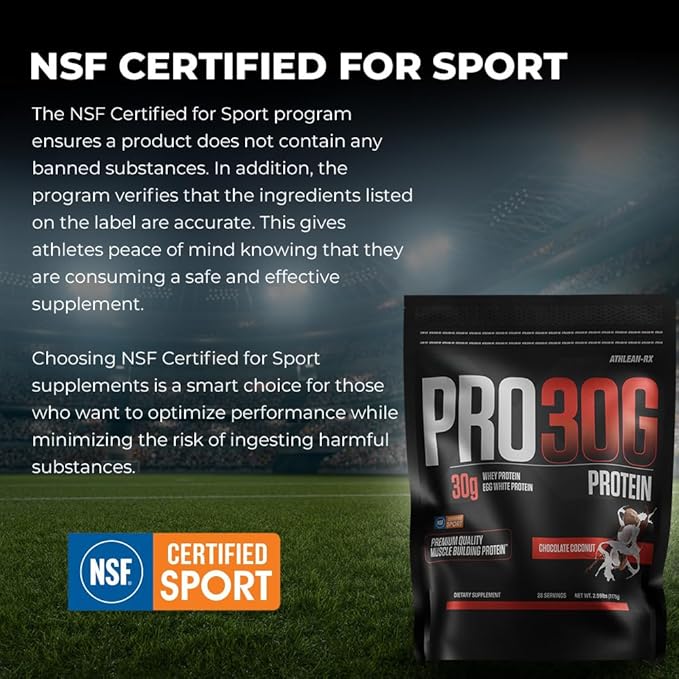 ATHLEAN-X PRO-30G Premium Whey Protein Isolate Powder Chocolate Coconut Gluten-Free Low Sugar 30g of High Protein Powder for Muscle Recovery &amp Growth
