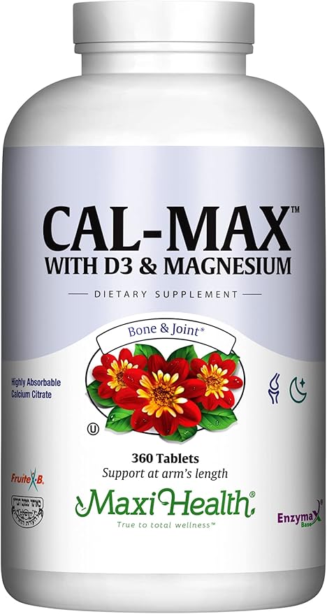 Calcium 1000 mg with Vitamin D3 (400 IU) and Magnesium (750 mg) - Dietary Supplement for Bone Teeth Joint Support - for Men and Women - 360 Tablets