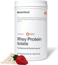 Momentous Essential Grass-Fed Whey Protein Powder - 20 g Whey Isolate Protein - NSF Certified for Sport - Gluten-Free - 25 Servings for Essential Everyday Use - Strawberry - Package May Vary