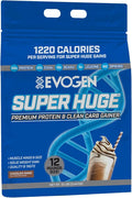 Evogen Super Huge Mass Gainer Protein Powder | 50g Protein Chocolate Shake | High Calorie Weight Gainer for Men &amp Women with Carbs &amp Nutrients | Strength &amp Weight Gain Support