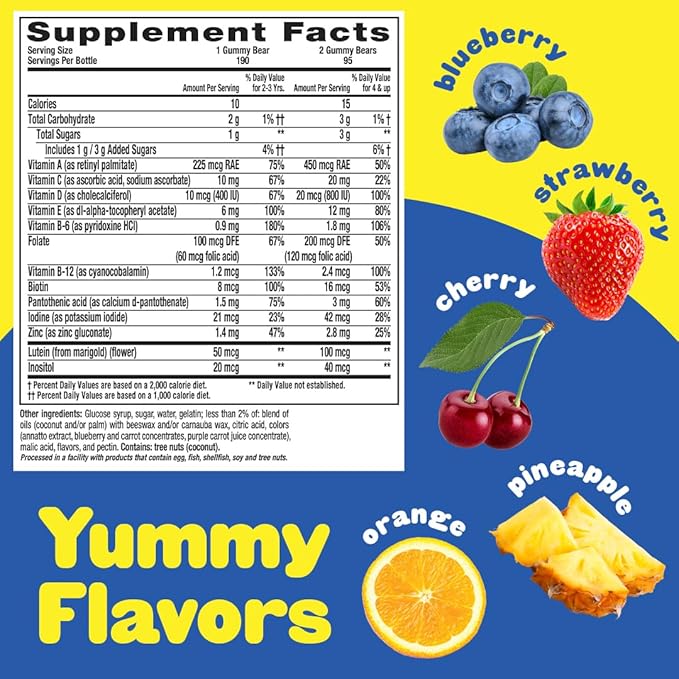 L'il Critters Paw Patrol &amp Gummy Vites Kids Multivitamin Gummies 190 Count Cherry Strawberry Orange Pineapple and Blueberry Flavors