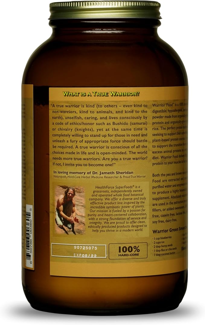 HEALTHFORCE SUPERFOODS Warrior Food Protien Powder - Natural Flavor - 500 Grams