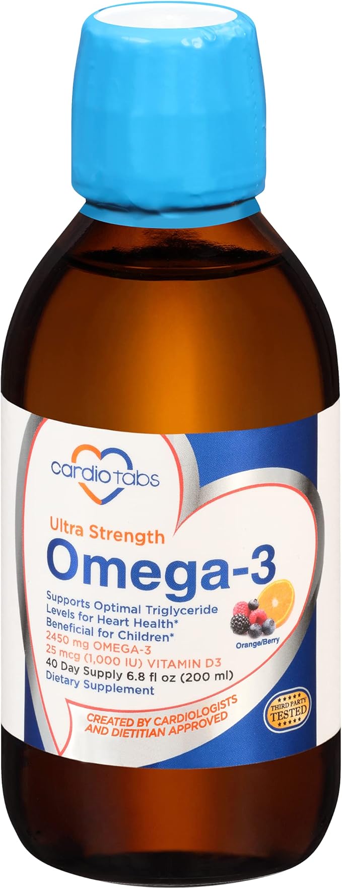 Ultra Strength Liquid Omega-3 + Vitamin D3 Fish Oil Supplements 4500mg Omega-3 Marine Oil from Fish Oil and Calamarine 2130mg DHA and EPA + 1000 IU of Vitamin D3-6.8 fl oz