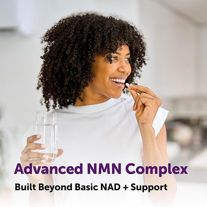 NMN Complex 1000mg Per Serving 60 Veggie Capsules | 10-in-1 with Nicotinamide Mononucleotide Vitamin C Resveratrol CoQ10 TMG Quercetin &amp Glutathione | NAD+ Supplement Precursor | Filler Fr